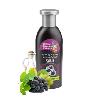 شامپو مو حاوی عصاره کافئین و روغن هسته انگور 300 میل