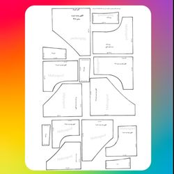 پک کامل الگوی آماده شورت زنانه از سایز m,تا3xl