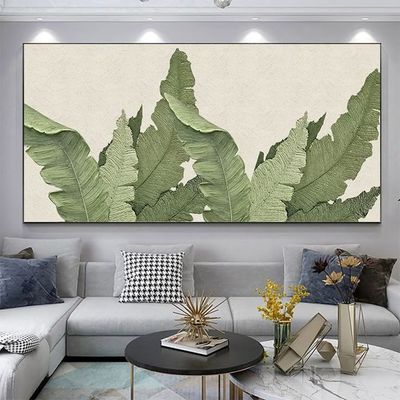 تابلو نقاشی مدرن«Green leaves»