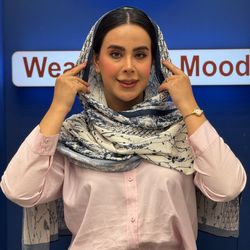 شال برشکا میکس سرمه ای
