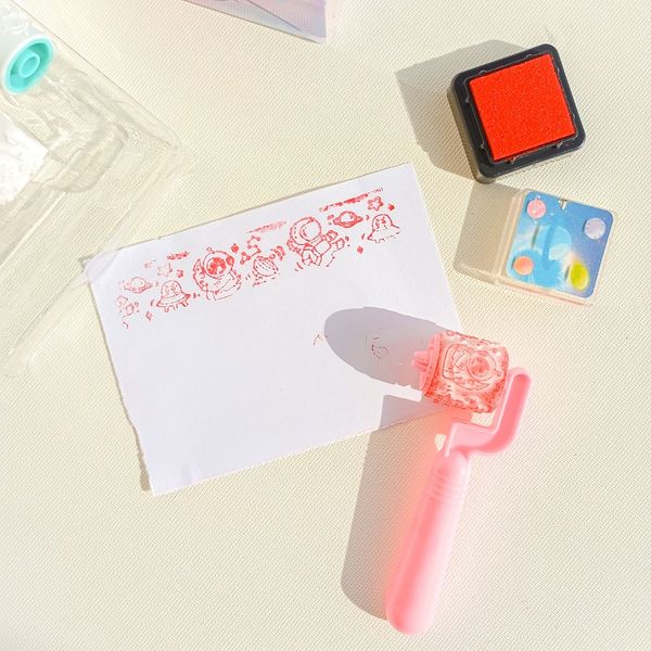 مهر غلتکی فضانورد صورتی