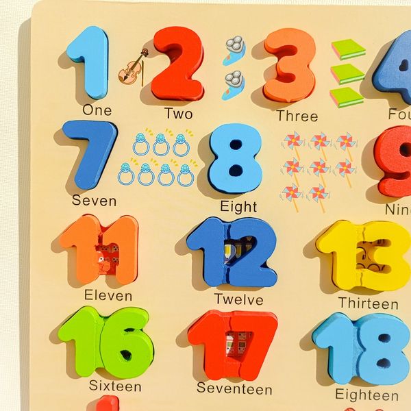 جورچین برجسته چوبی وایت برد طرح اعداد