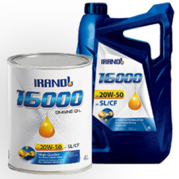 روغن موتور ایرانول مدل 16000 20w50 SL حجم 4 لیتر
