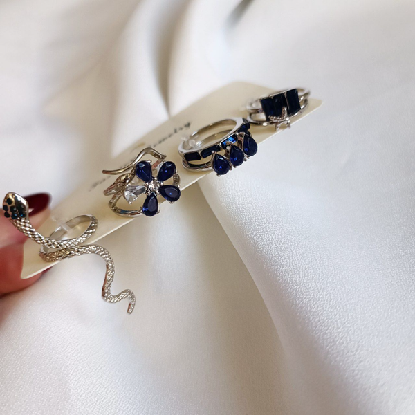 پک انگشتر رز سرمه ای میدنایت