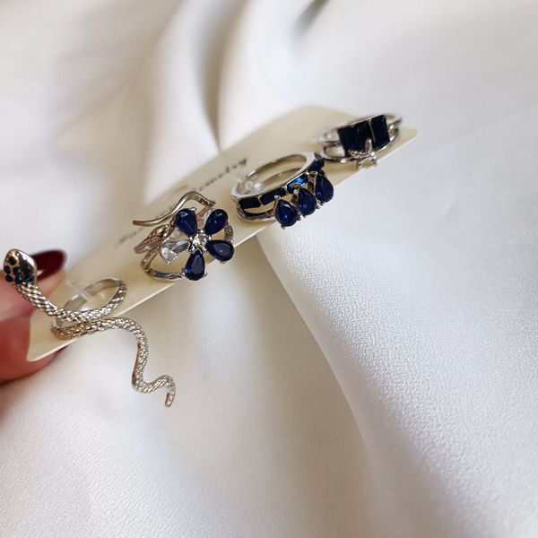 پک انگشتر رز سرمه ای میدنایت