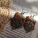 گوشواره سنتی گلیمی مدل حنا