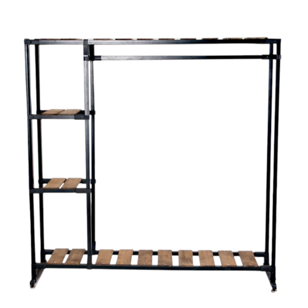 رگال لباس و کمد باز فلز و چوب مدل متین