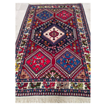 فرش دستباف سایز ذرع و نیم (تمام پشم یلمه طرح خاص با نقشه پنج قاب) کد 6168