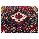 فرش دستباف سایز ذرع و نیم (تمام پشم یلمه طرح خاص با نقشه پنج قاب) کد 6168