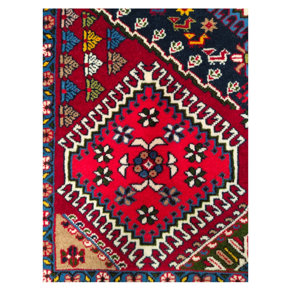 فرش دستباف سایز ذرع و نیم (تمام پشم یلمه طرح خاص با نقشه پنج قاب) کد 6168