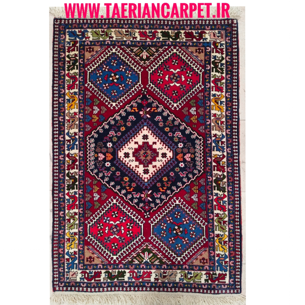 فرش دستباف سایز ذرع و نیم (تمام پشم یلمه طرح خاص با نقشه پنج قاب) کد 6168