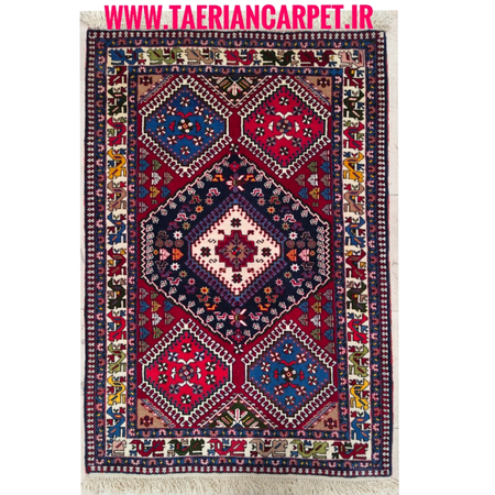 فرش دستباف سایز ذرع و نیم (تمام پشم یلمه طرح خاص با نقشه پنج قاب) کد 6168