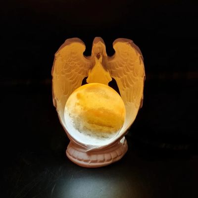 آباژور سنگ نمک گوی مدل مجسمه فرشته