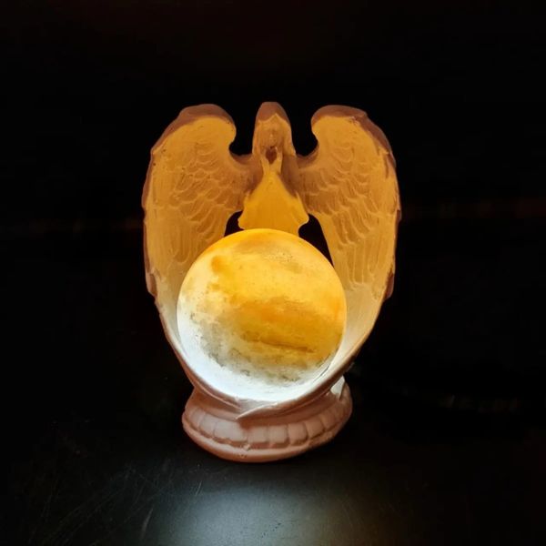 آباژور سنگ نمک گوی مدل مجسمه فرشته