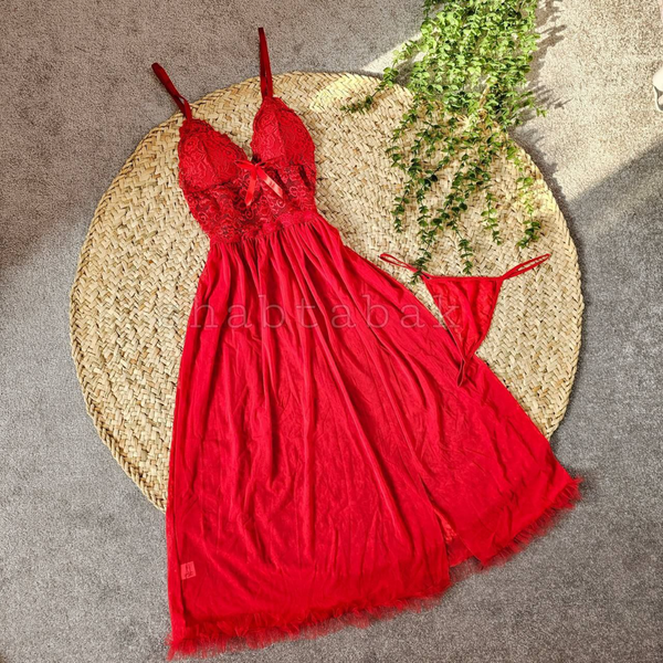 لباس خواب بلند کاپدار لاوین 4164