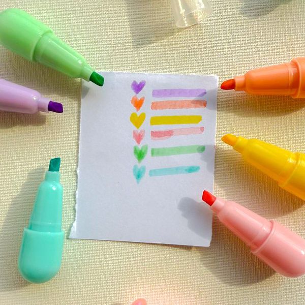 پک 6 عددی هایلایتر مینی مدل استیچ