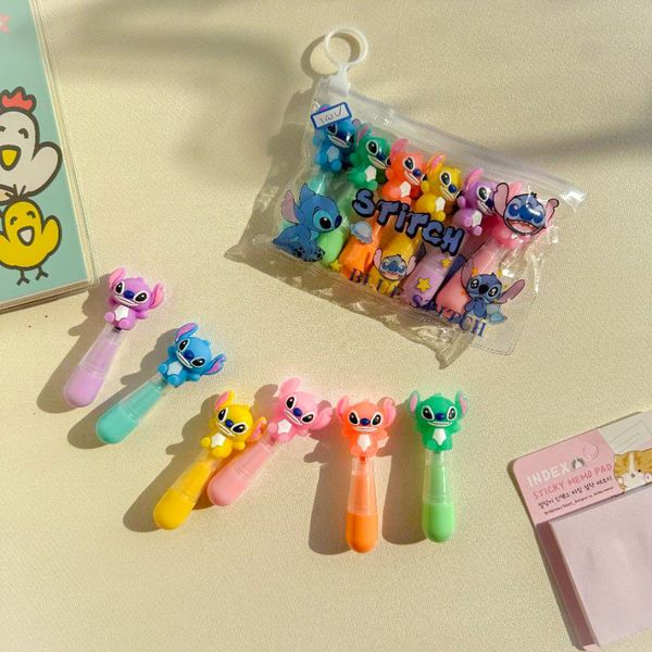 پک 6 عددی هایلایتر مینی مدل استیچ