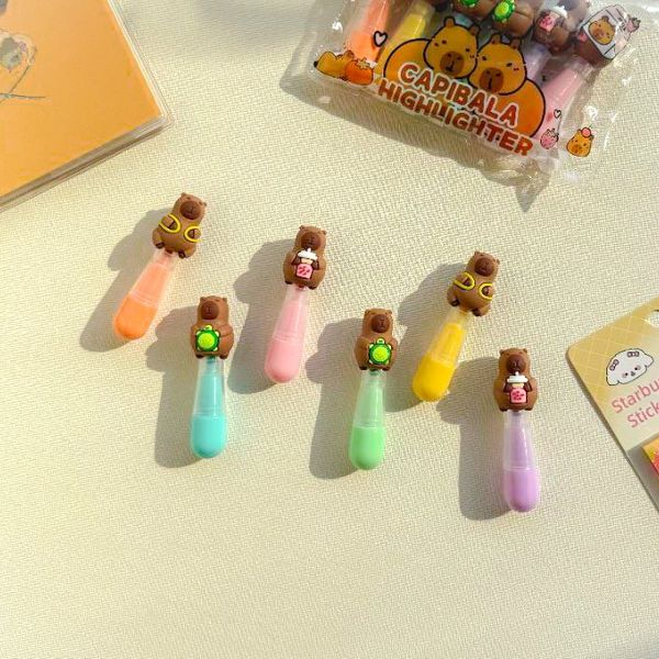 پک 6 تایی هایلایتر مینی مدل خرس مهربون