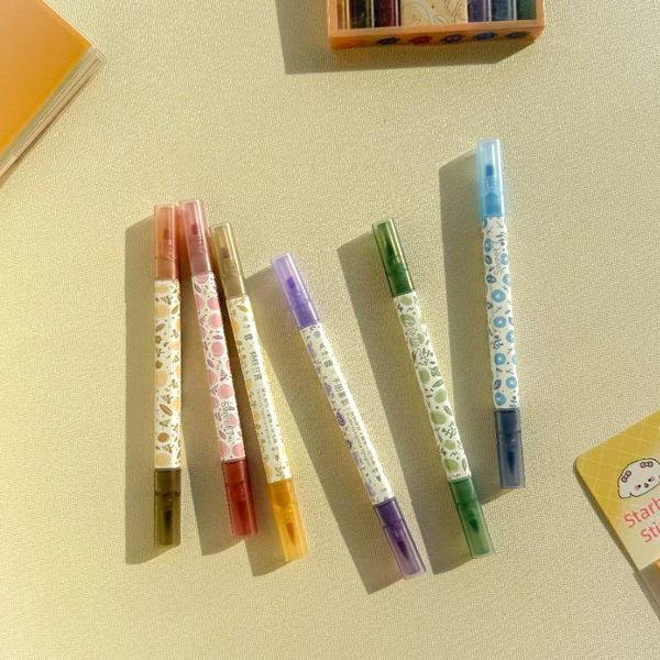 پک هایلایتر میوه ای دو سر 12 رنگ