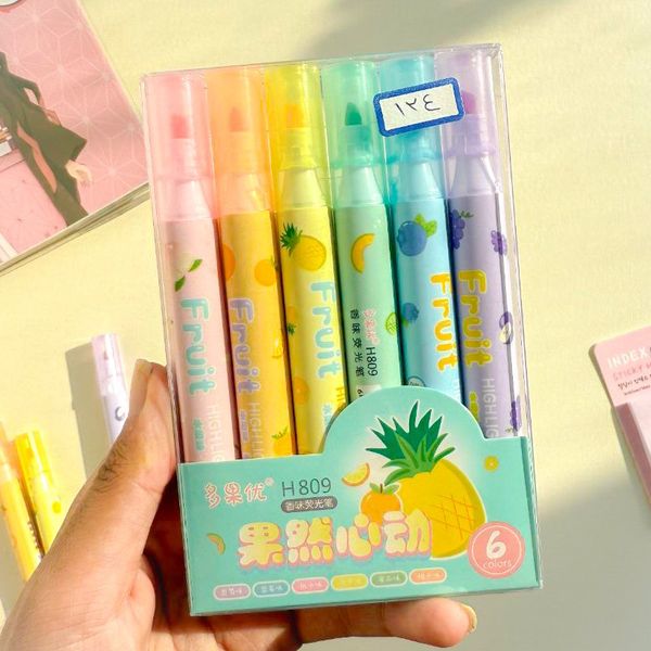 پک 6 تایی هایلایتر میوه ای معطر