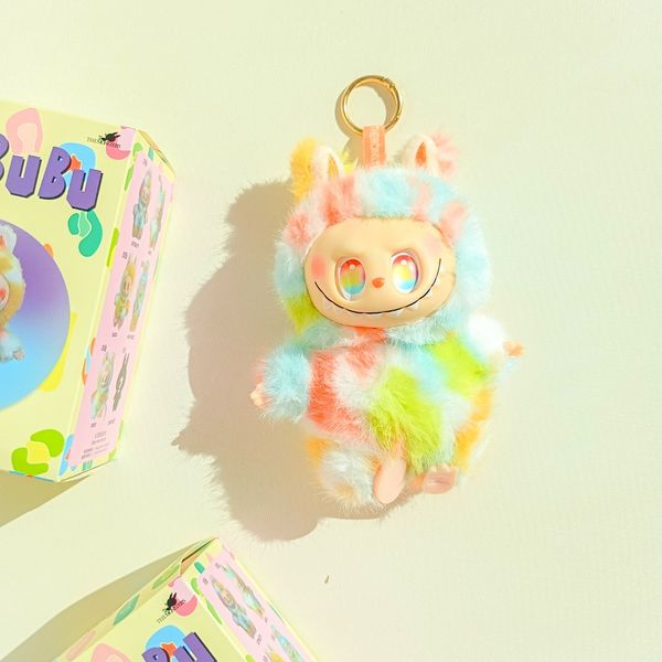 عروسک شانسی لبوبو رنگین کمانی + اکسسوری