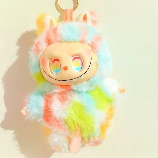 عروسک شانسی لبوبو رنگین کمانی + اکسسوری