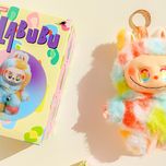 عروسک شانسی لبوبو رنگین کمانی + اکسسوری