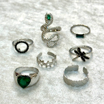 پک انگشتر جواهری سبز درباری