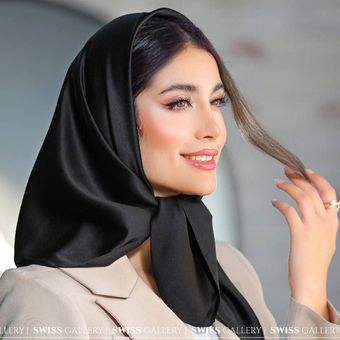 اسکارف ساتن مشکی