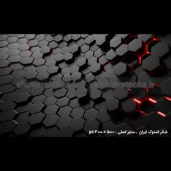 پس زمینه لانه زنبوری سه بعدی تیره