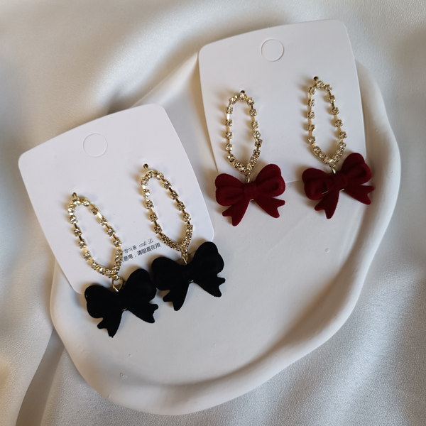 گوشواره پاپیون مخمل