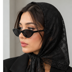 مینی اسکارف توری دانتل دار