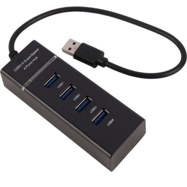 هاب یو اس بی (usb 3.0) دارای 4 پورت کابل 30 سانتی متر