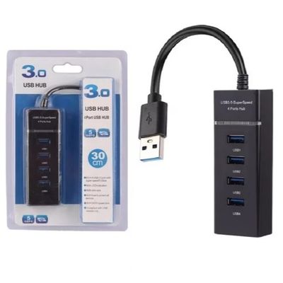 هاب یو اس بی (usb 3.0) دارای 4 پورت کابل 30 سانتی متر