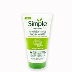 شوینده مرطوب کننده سیمپل مدل moisturising facial wash حجم 150 میلی لیتر