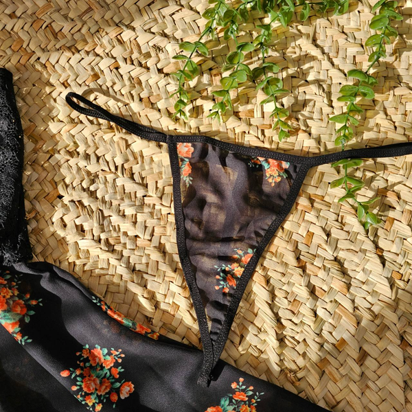 لباس خواب فنردار گلدار کد3202