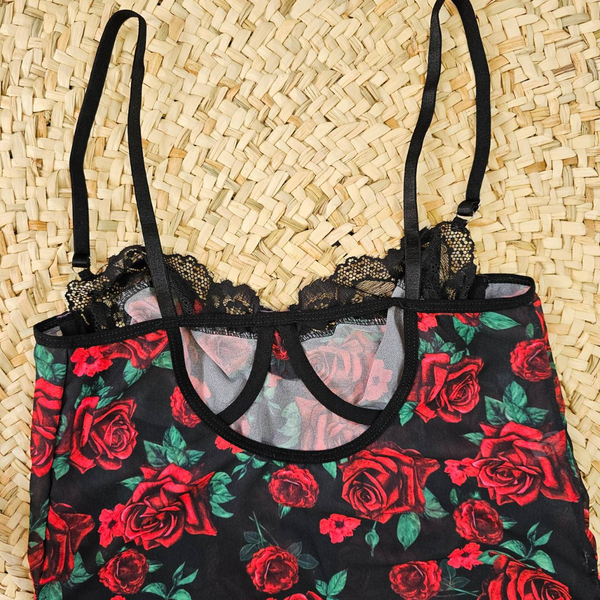 لباس خواب فنردار گلدار کد 3193