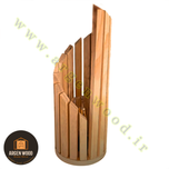 آباژور چوبی فانتزی ، مدرن و خاص طرح اسپیرال