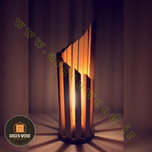 آباژور چوبی فانتزی ، مدرن و خاص طرح اسپیرال