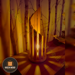 آباژور چوبی فانتزی ، مدرن و خاص طرح اسپیرال