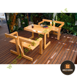 ست چهار نفره میز و صندلی چوبی فضای باز و باغی مدرن و خاص مدل Elin