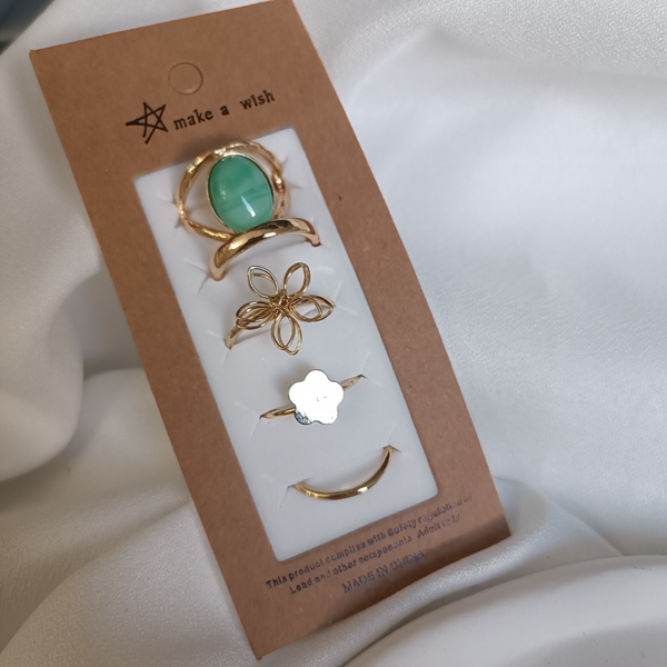 پک انگشتر پنج تایی گل اولدمانی