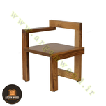 ست چهار نفره میز و صندلی چوبی فضای باز و باغی مدرن و خاص مدل Elin