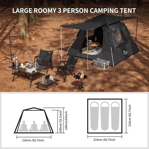⛺⛺چادر 3نفره مدل UPF50+ Ango نیچرهایک | Naturehike UPF50+ Ango tent 3 man⛺⛺