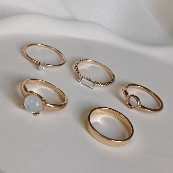 پک انگشتر پنج تایی مدل پرنسسی