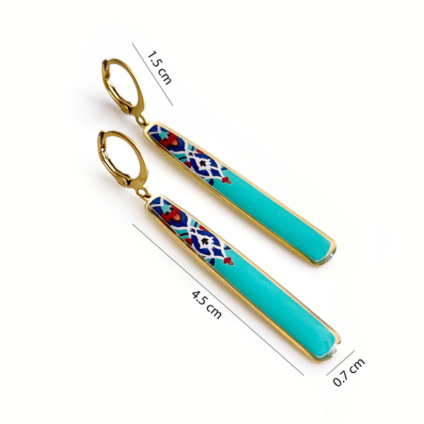 گوشواره دست ساز برنجی طناز