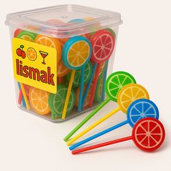 آبنبات چوبی با طعم میوه آدرین بسته 100 عددی