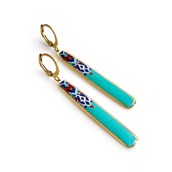 گوشواره دست ساز برنجی طناز