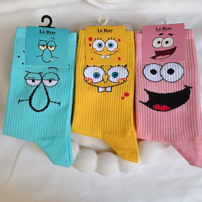 جوراب ساق بلند باب اسفنجی و پاتریک و آقای اختاپوس