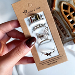 پک انگشتر سه بعدی پروانه سه بعدی